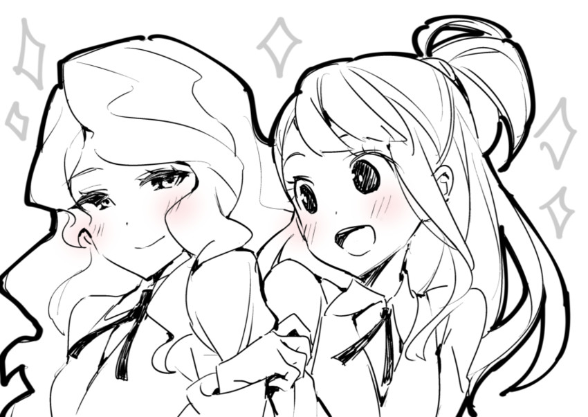 kagari atsuko and diana cavendish (little witch academia) drawn by hizuki_akira