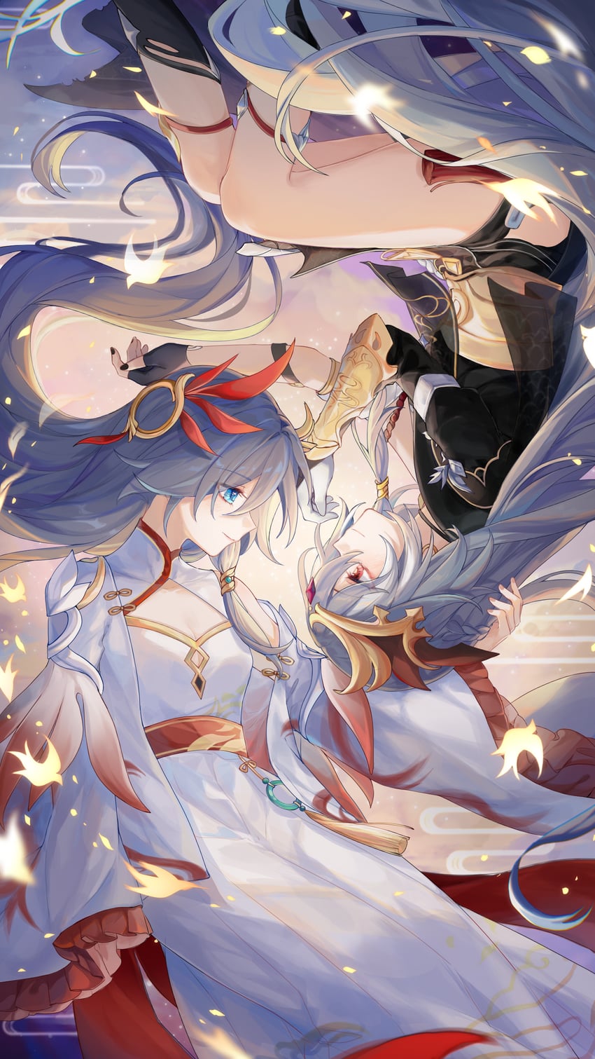 fu hua and herrscher of sentience (honkai and 1 more) drawn by mangzhi_yaoyao