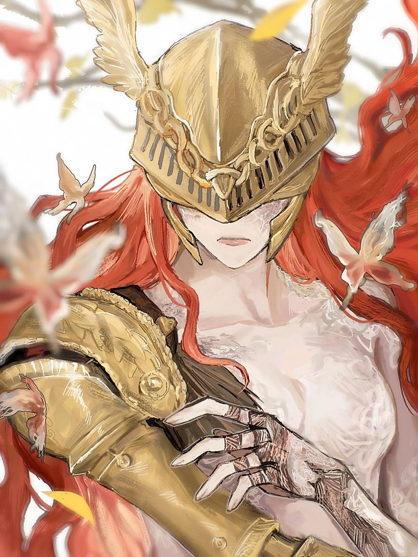 malenia blade of miquella and malenia goddess of rot (elden ring) drawn by frmtanoshingo