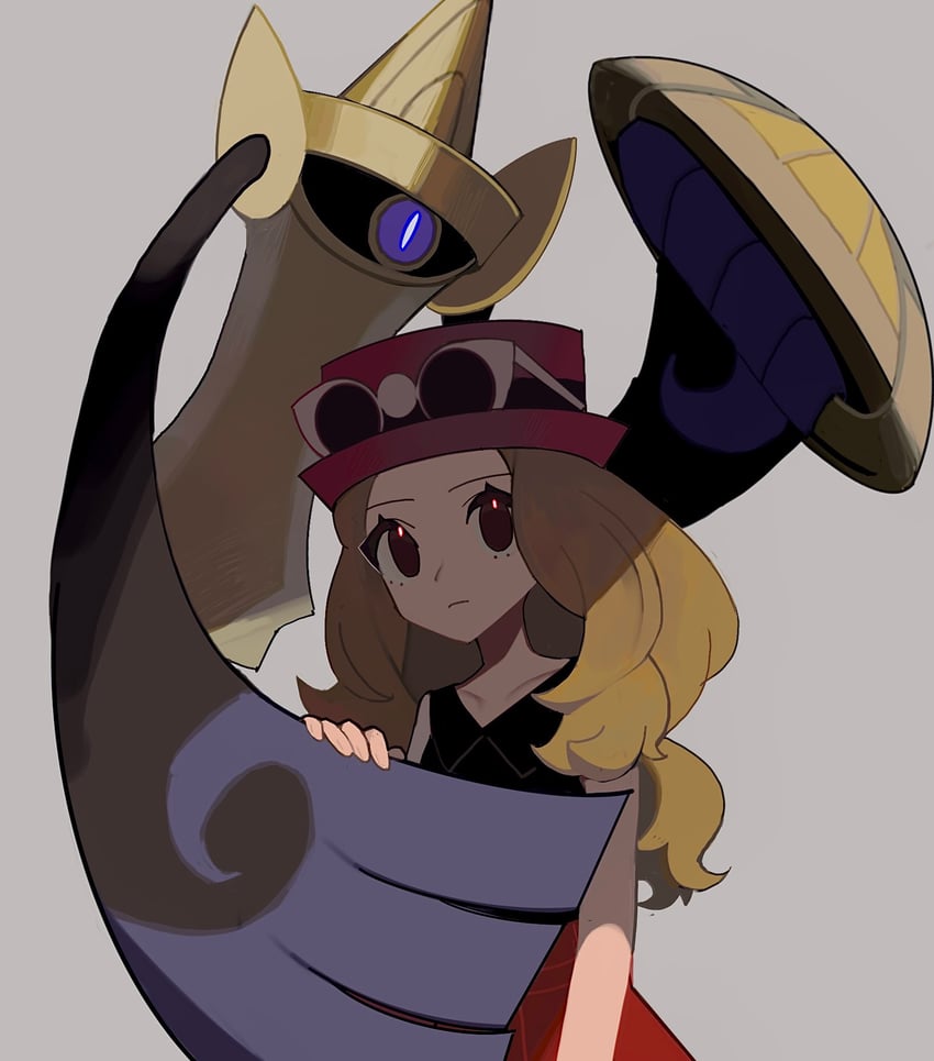 serena and aegislash (pokemon and 1 more) drawn by 950magi618