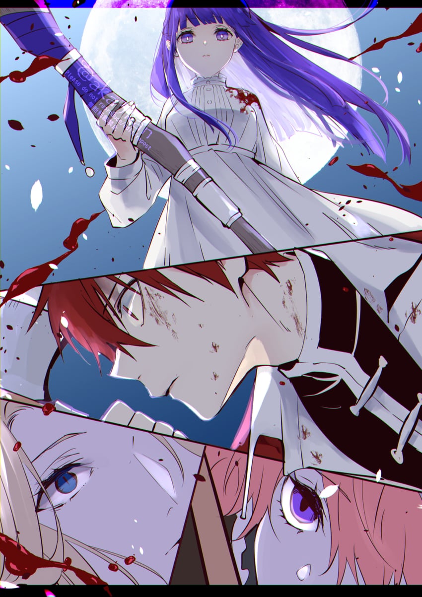 fern, stark, linie, and lugner (sousou no frieren) drawn by aka_mikan