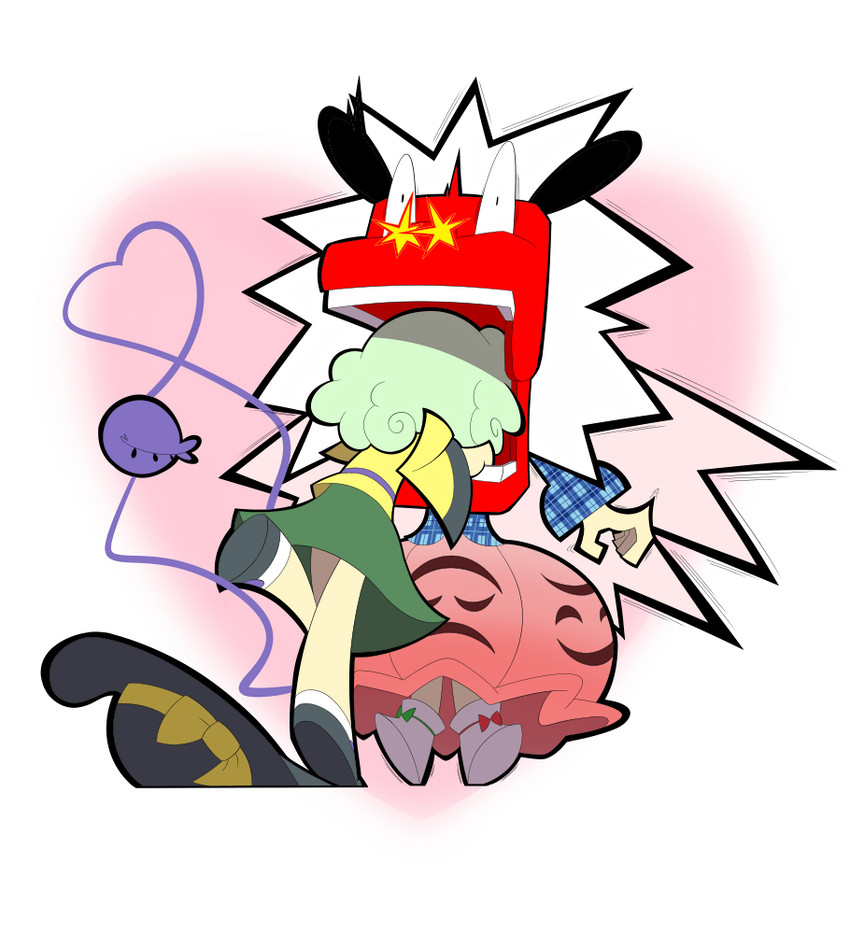 komeiji koishi and hata no kokoro (touhou) drawn by kuchibashi_(9180)