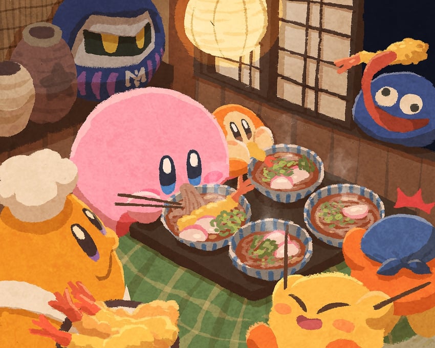 kirby, waddle dee, magolor, bandana waddle dee, gooey, and 1 more (kirby) drawn by miclot