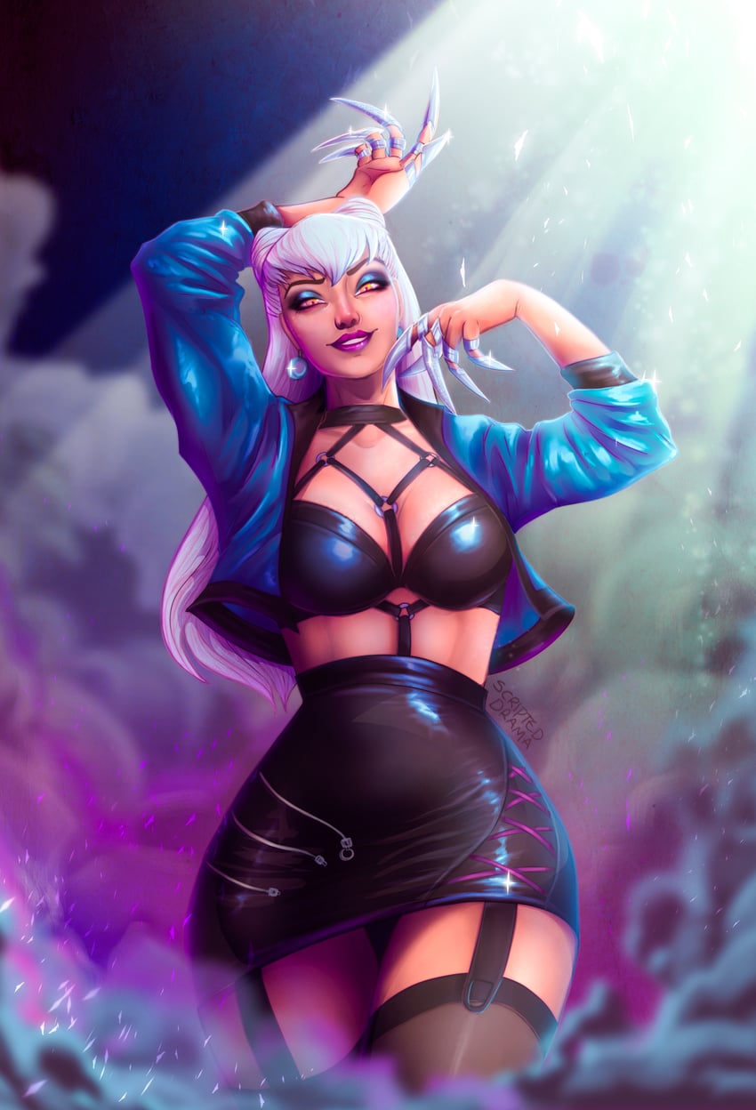 evelynn and k/da all out evelynn (league of legends) drawn by scripted_drama