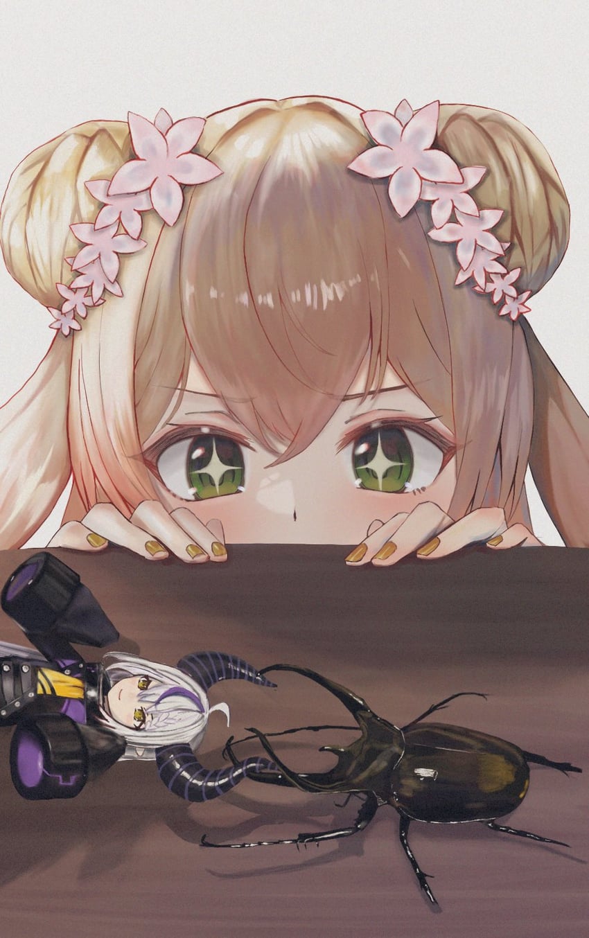 la+ darknesss and momosuzu nene (hololive) drawn by xx_batten_xx