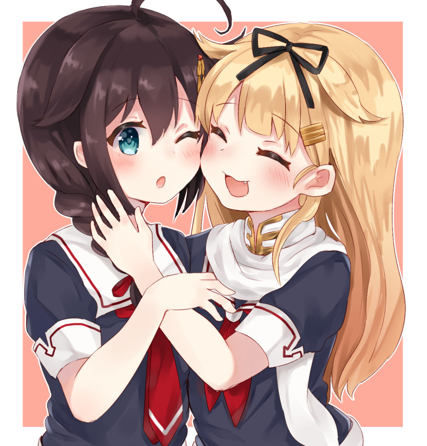 shigure, yuudachi, shigure kai ni, and yuudachi kai ni (kantai collection) drawn by chiune_(yachi)