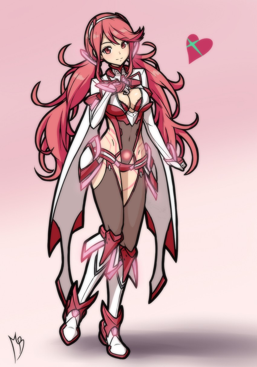 pyra (xenoblade chronicles and 1 more) drawn by magnolia-baillon