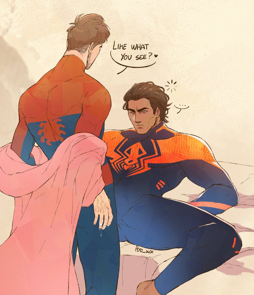 miguel o'hara and peter b parker (marvel and 3 more) drawn by hyo_wx