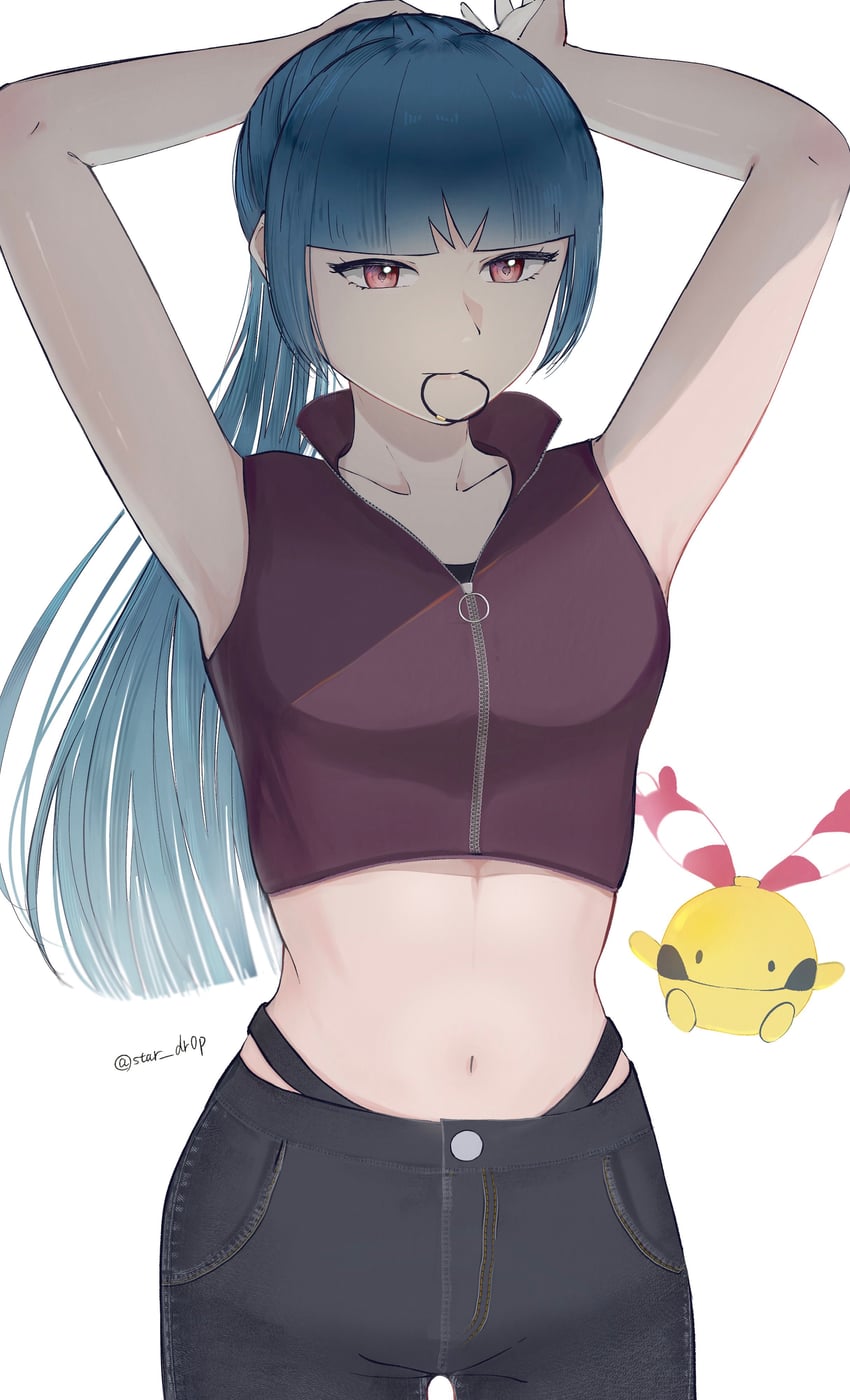 sabrina and chingling (pokemon and 1 more) drawn by star_dr0p