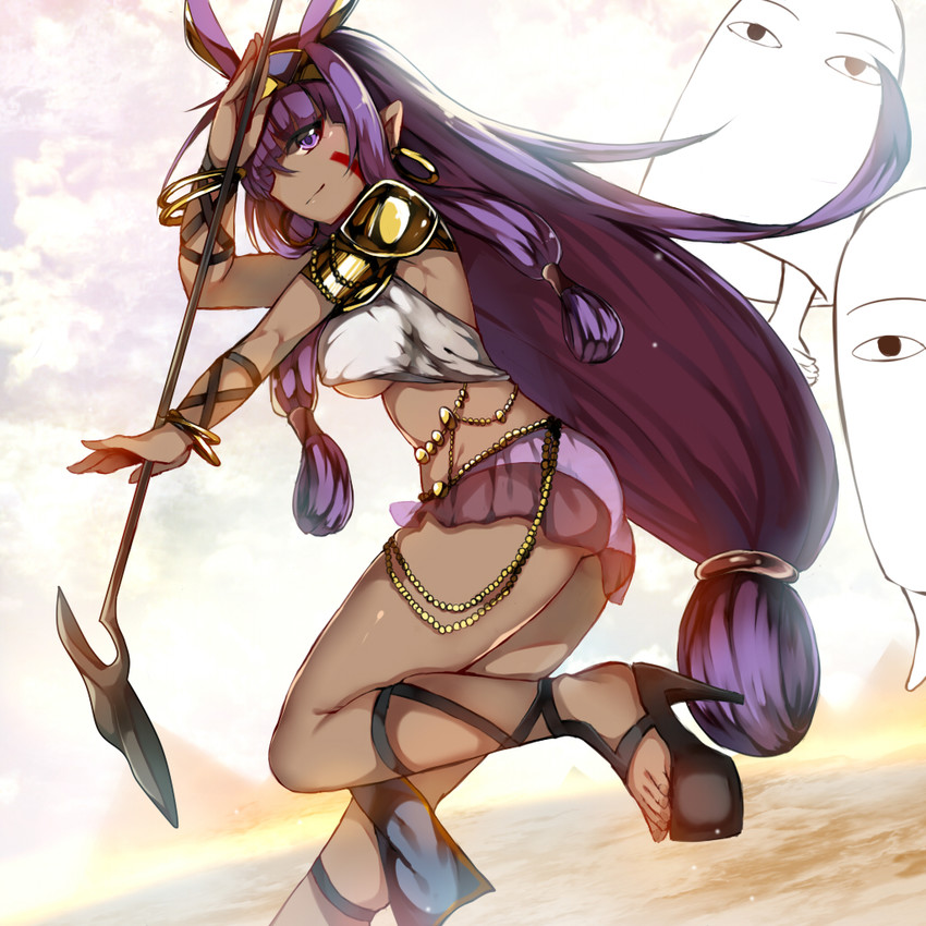nitocris and medjed (fate and 1 more) drawn by nagatsuki_take