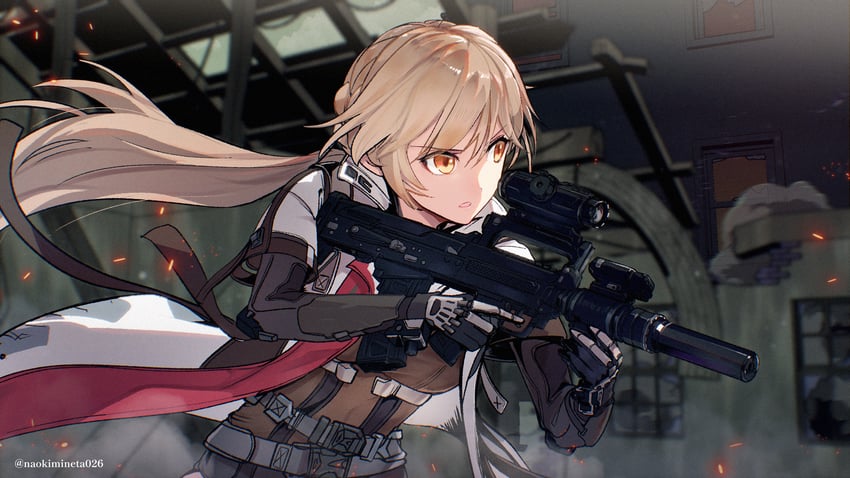ots-14 and groza (girls' frontline and 1 more) drawn by mineta_naoki