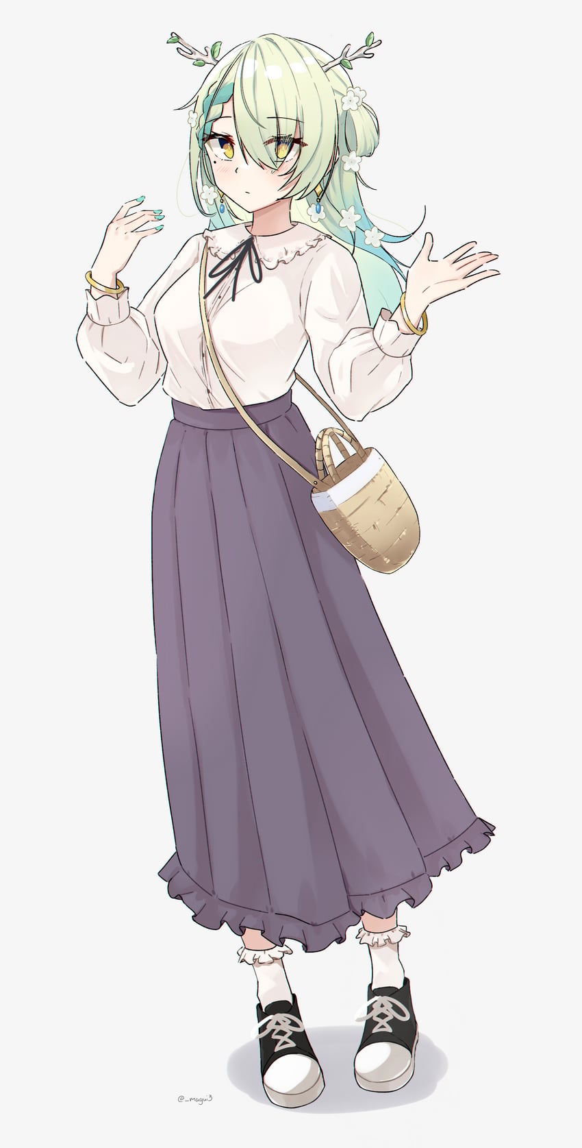 ceres fauna (hololive and 1 more) drawn by magui3