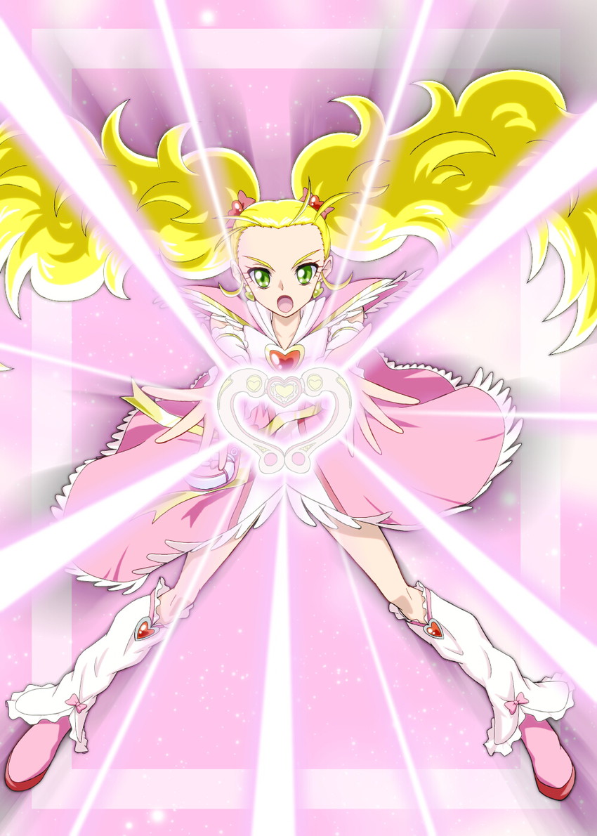 kujou hikari and shiny luminous (precure and 2 more) drawn by moritakusan