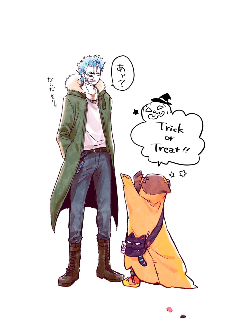grimmjow jaegerjaquez and kurosaki kazui (bleach and 1 more) drawn by choko_egg