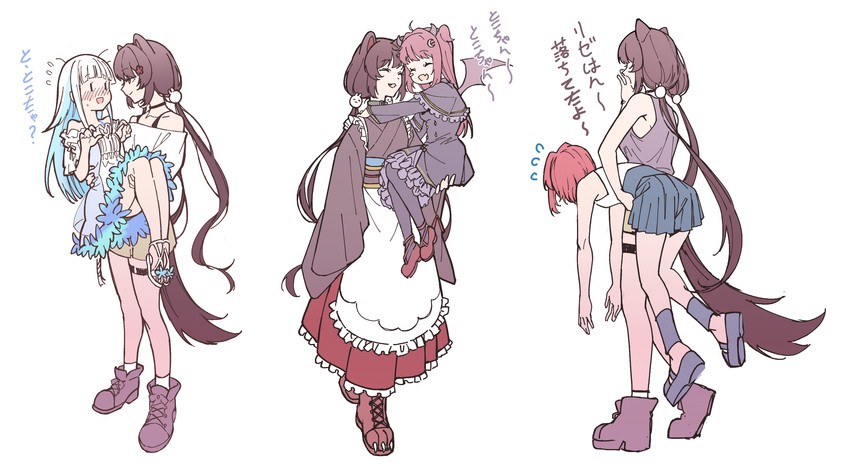 lize helesta, ange katrina, inui toko, and yuzuki roa (nijisanji) drawn by spoon_(tamakakama)