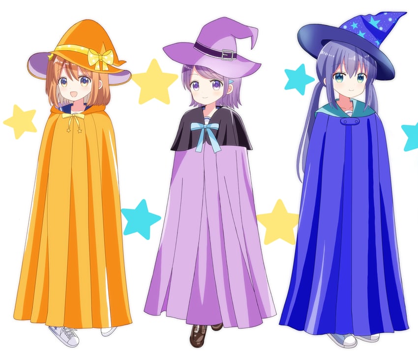 manaka ao, konohata mira, and suzuya moe (koisuru asteroid) drawn by ryoutan