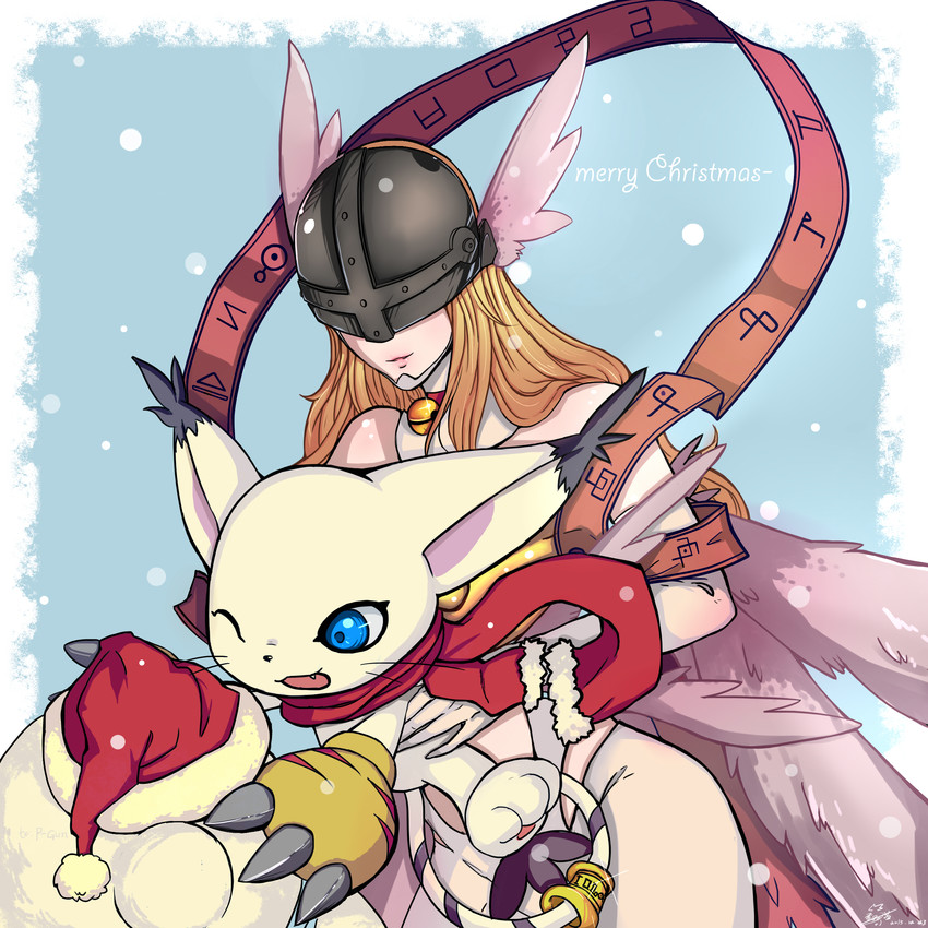 angewomon and tailmon (digimon and 1 more) drawn by jingle_chunshui.
