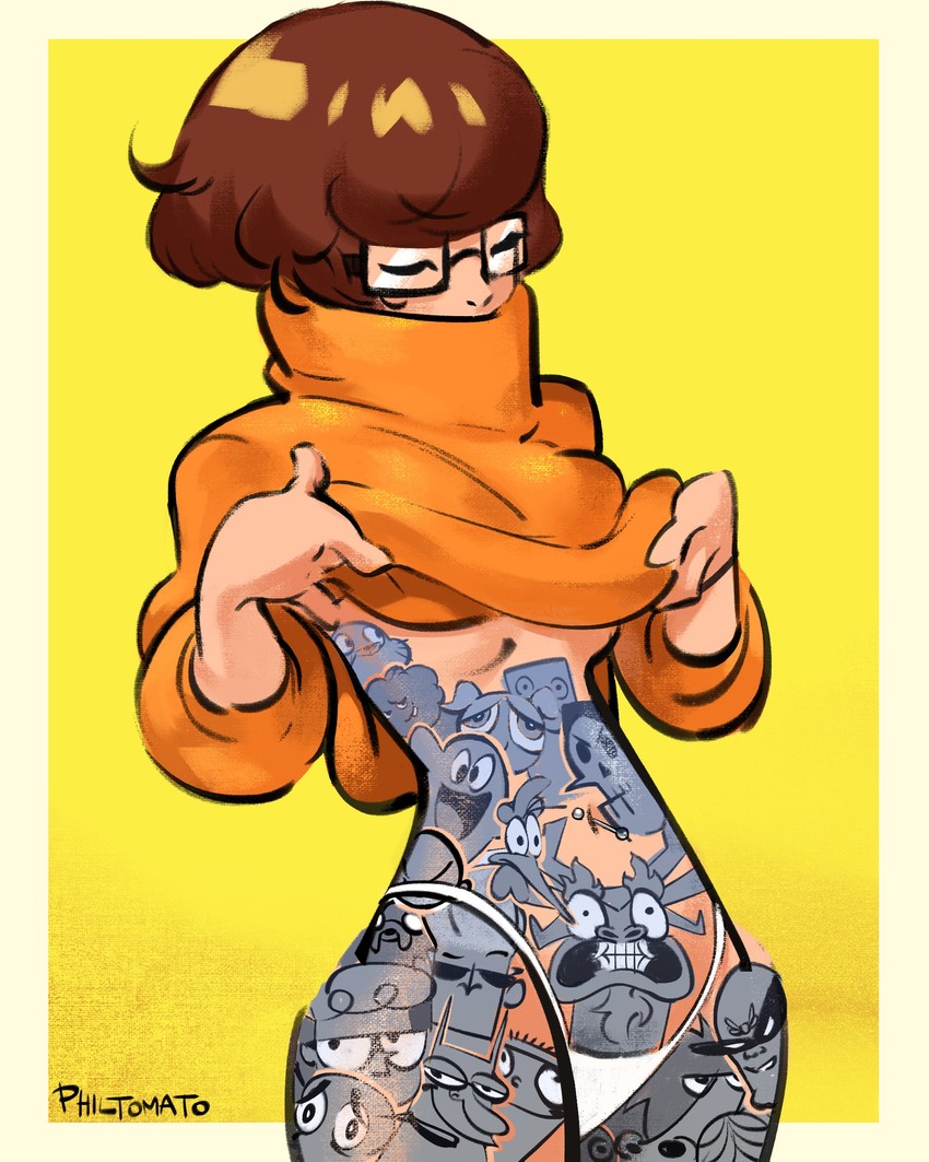 bubbles, velma dinkley, jake the dog, blooregard q kazoo, gumball watterson, and 14 more (adventure time and 16 more) drawn by philtomato