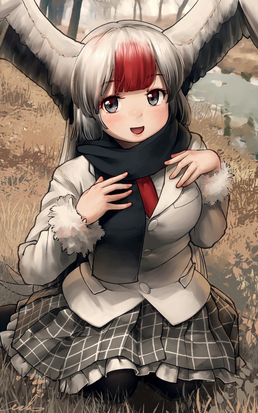 red-crowned crane (kemono friends) drawn by welt_(kinsei_koutenkyoku)