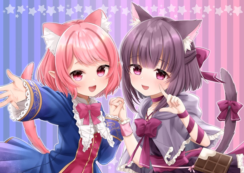 fallenshadow and mystical pixal (indie virtual youtuber) drawn by 6l36