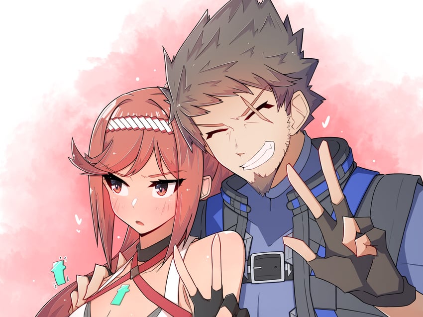 rex and glimmer (xenoblade chronicles and 2 more) drawn by osora_(judithandlilith)
