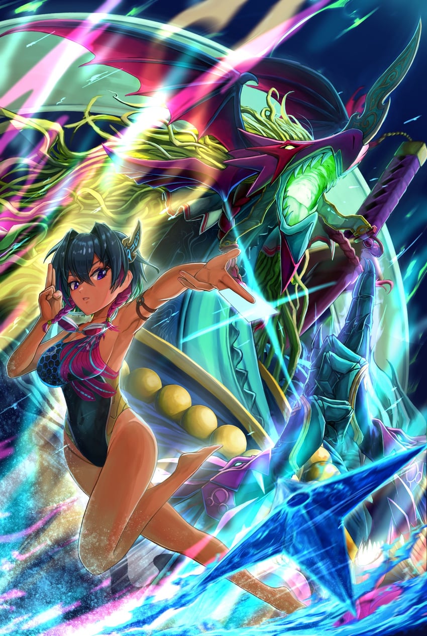 aogiri shinobu (duel masters and 1 more) drawn by hanamuzimuzi