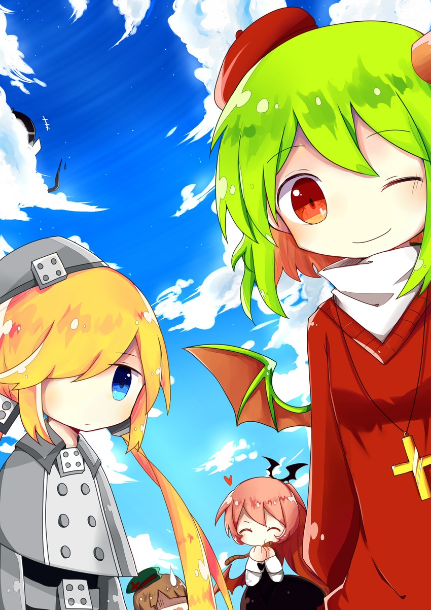 yosafire, rawberry preserves, froze, and macarona (funamusea and 1 more) drawn by gretia