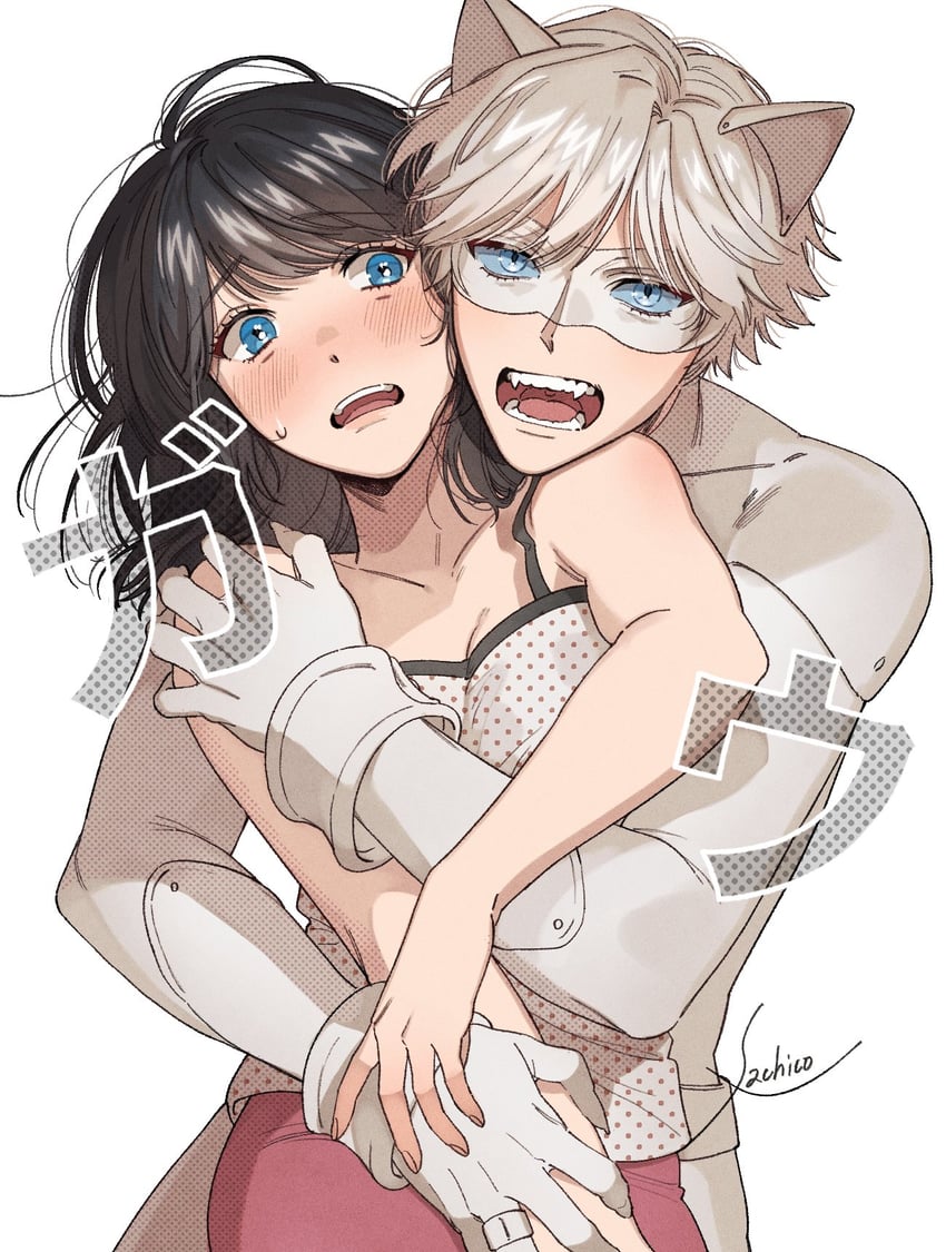 marinette dupain-cheng, adrien agreste, and chat blanc (miraculous ladybug) drawn by suzumenoneguse