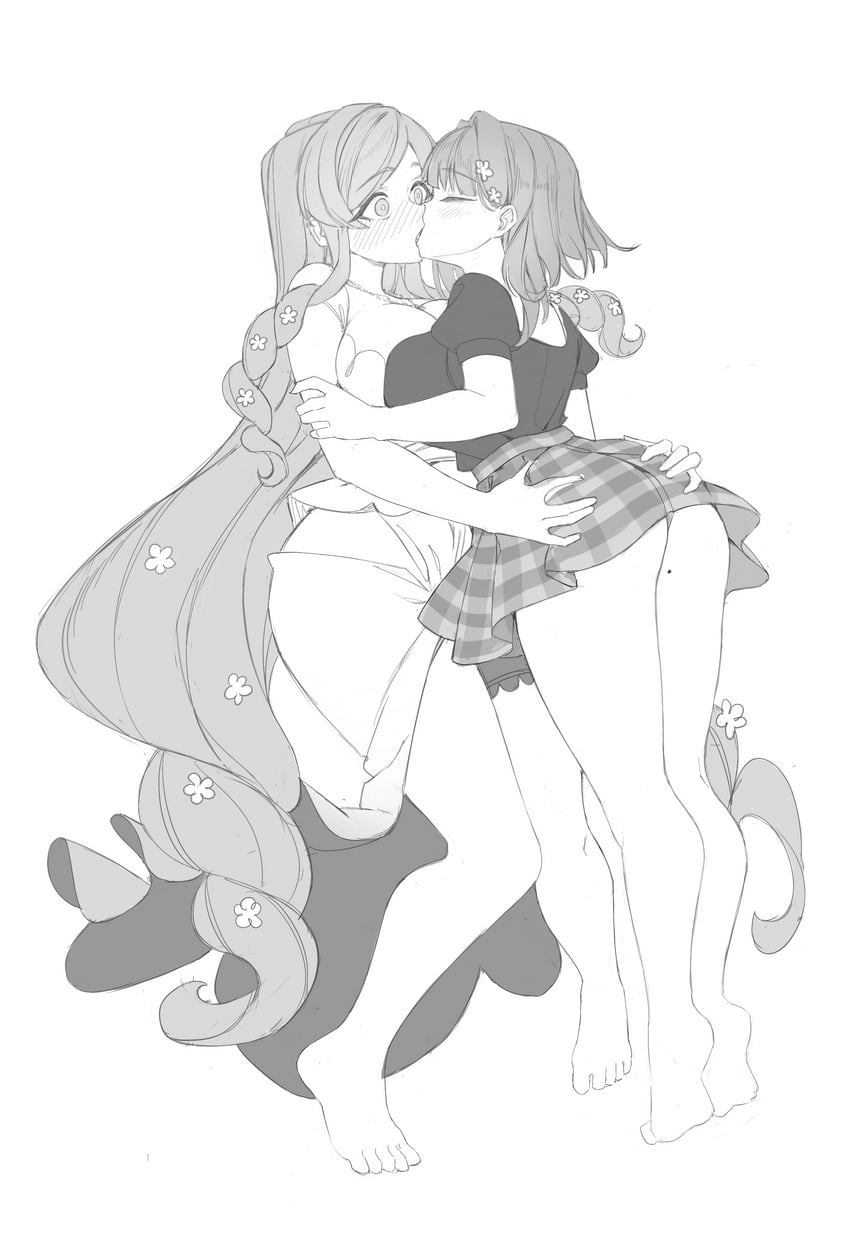 hanazono hakari and hanazono hahari (kimi no koto ga dai dai dai dai daisuki na 100-nin no kanojo) drawn by hornfelstone