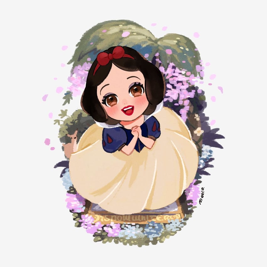 snow white (snow white and the seven dwarfs) drawn by meecosme