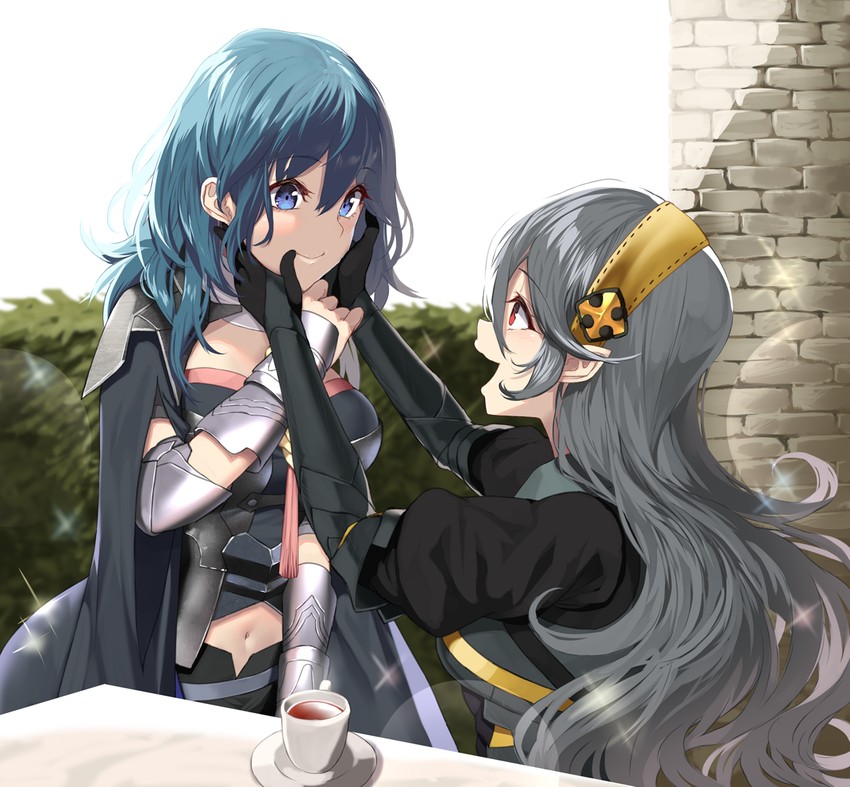 female byleth and female corrin (fire emblem and 3 more) drawn by yappen