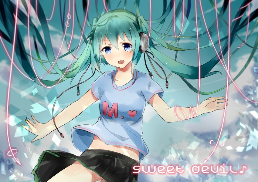 hatsune miku (vocaloid and 1 more) drawn by r_star