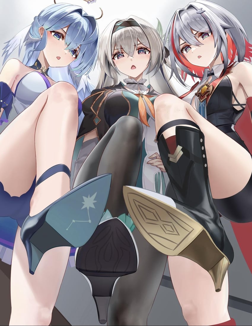 firefly, robin, and topaz (honkai and 1 more) drawn by bm_(bm364364)