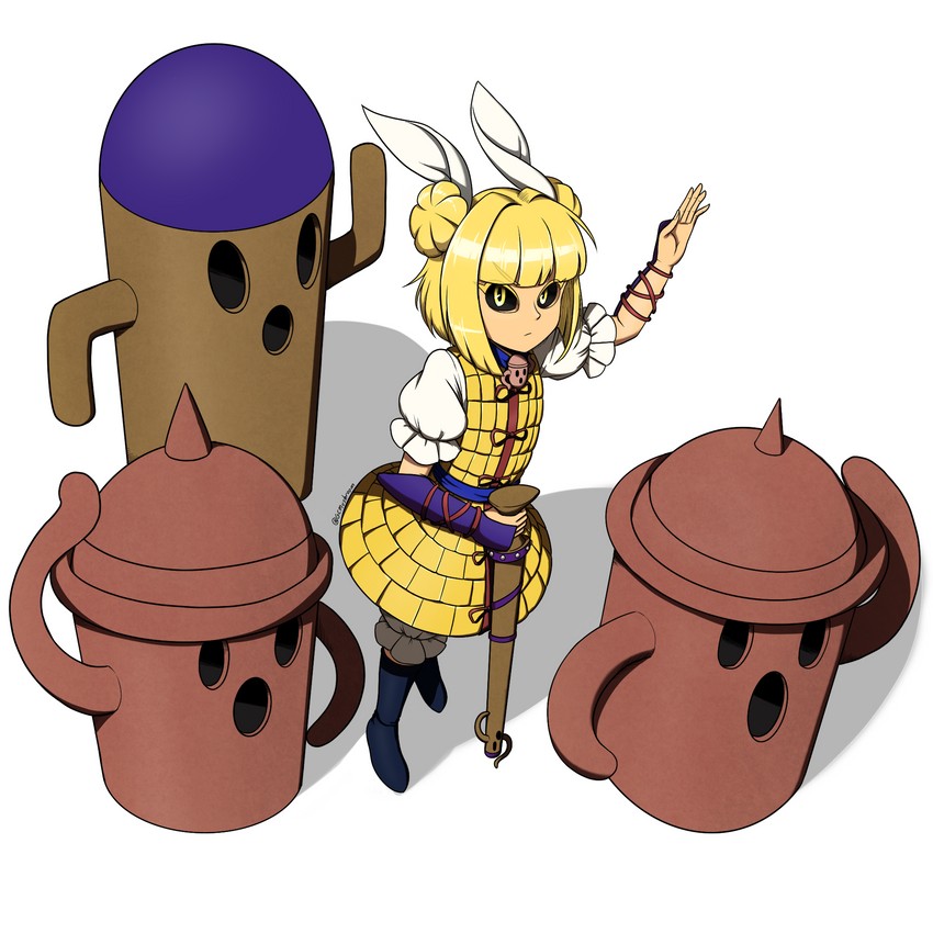 joutouguu mayumi (touhou and 1 more) drawn by giantcavemushroom