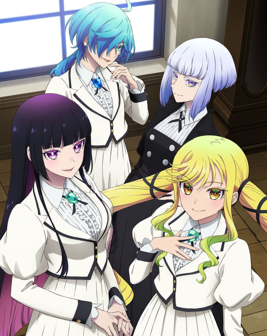 kurogane otoha, suzunomiya lilisa, shiraya tamaki, and isemi tina (rock wa lady no tashinami deshite)