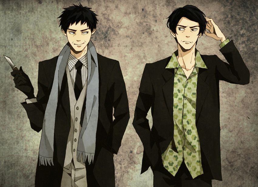 yabe kenzo and asakura rokurou (trick and 1 more) drawn by madoka_(potechoco)