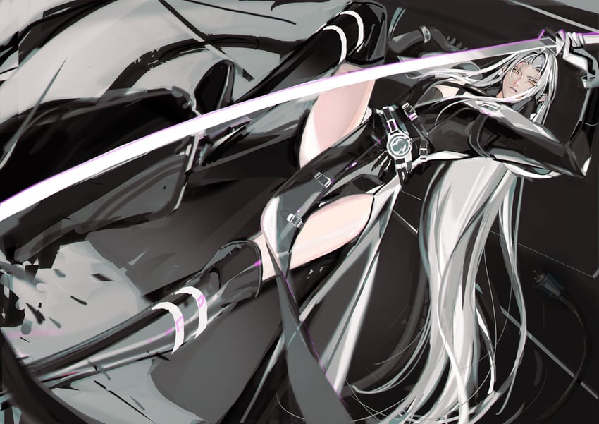 sephiroth (final fantasy and 2 more) drawn by zzchen22