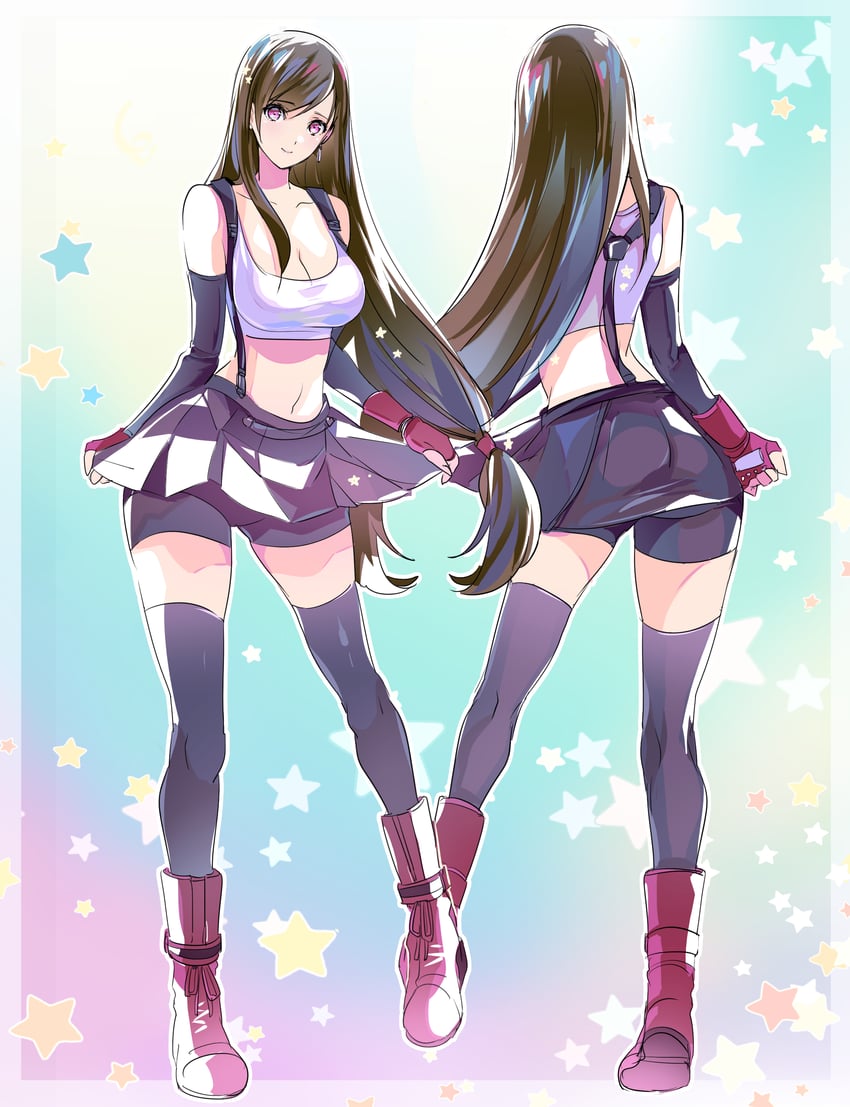 tifa lockhart (final fantasy and 2 more) drawn by shoji_sakura