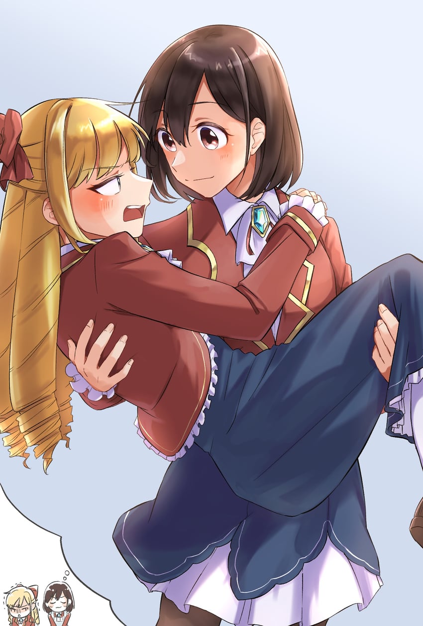 claire francois and rae taylor (watashi no oshi wa akuyaku reijou) drawn by kikorinolily