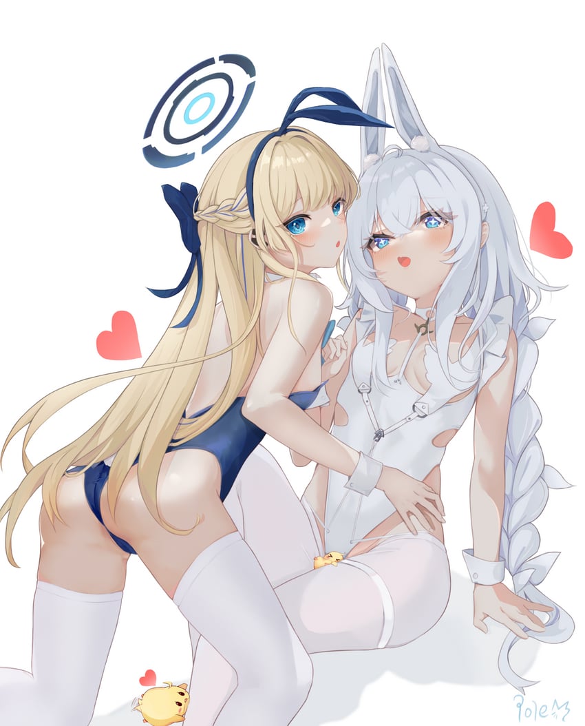 manjuu, toki, and le malin (blue archive and 1 more) drawn by polecat_(pixiv_31682054)