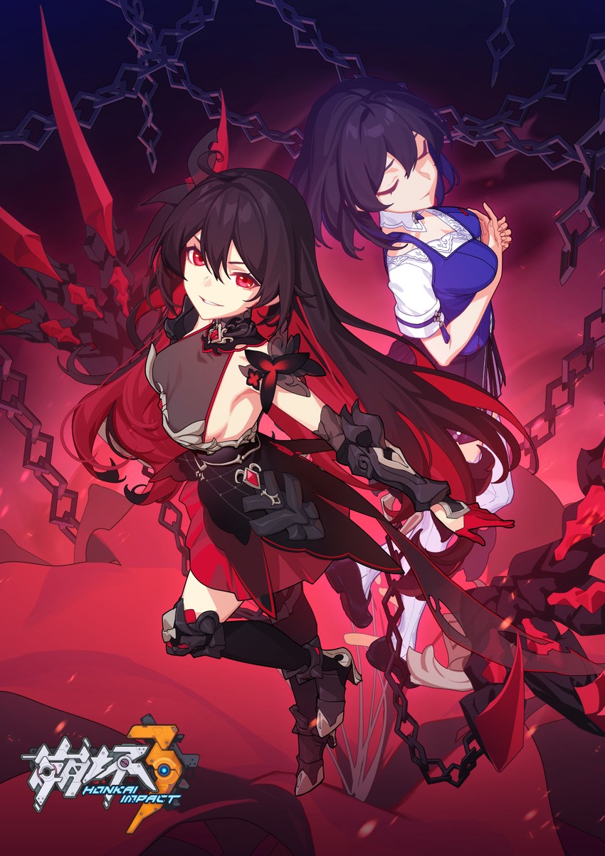 seele vollerei and seele (honkai and 1 more) drawn by sougishi_ego