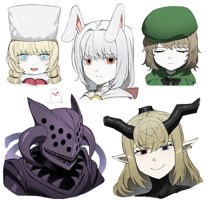 node, baphomet, lindamea, gerda, and elma (black souls and 1 more) drawn by asdf1211950