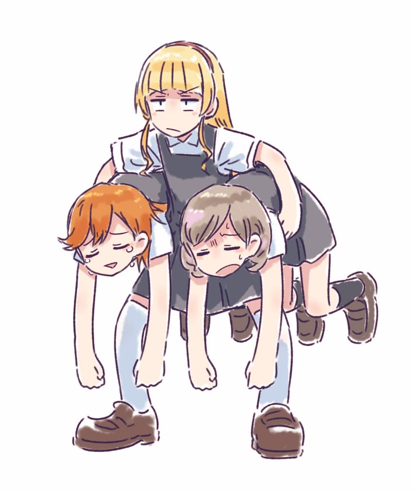 shibuya kanon, heanna sumire, and tang keke (love live! and 1 more) drawn by bullfalk