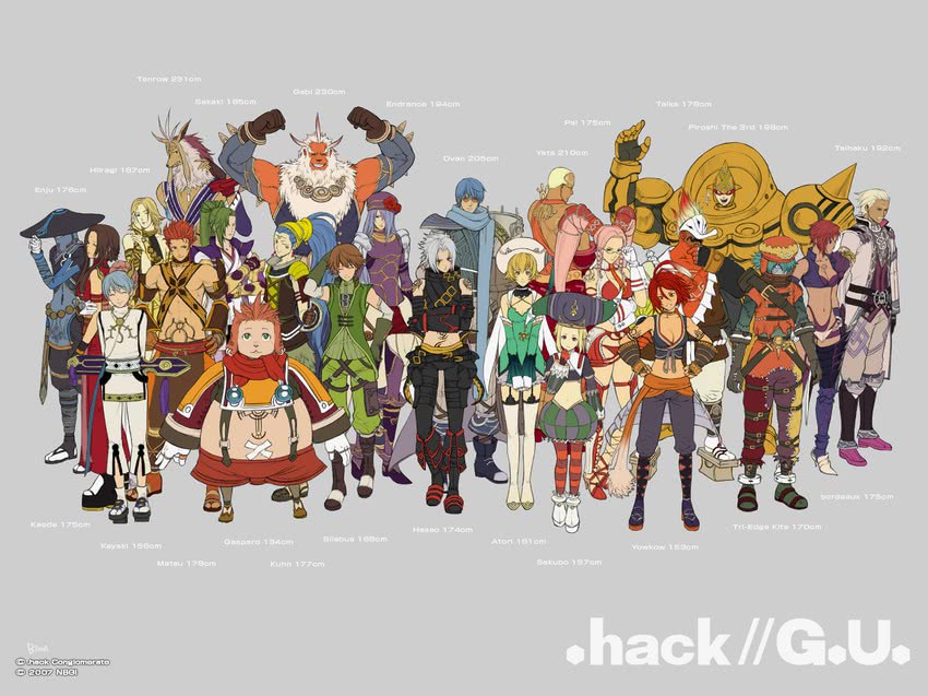 haseo, alkaid, atoli, pi, azure kite, and 19 more (.hack// and 1 more)