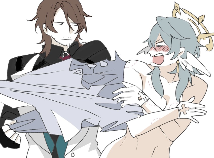 sunday and gallagher (honkai and 1 more) drawn by ixhddu