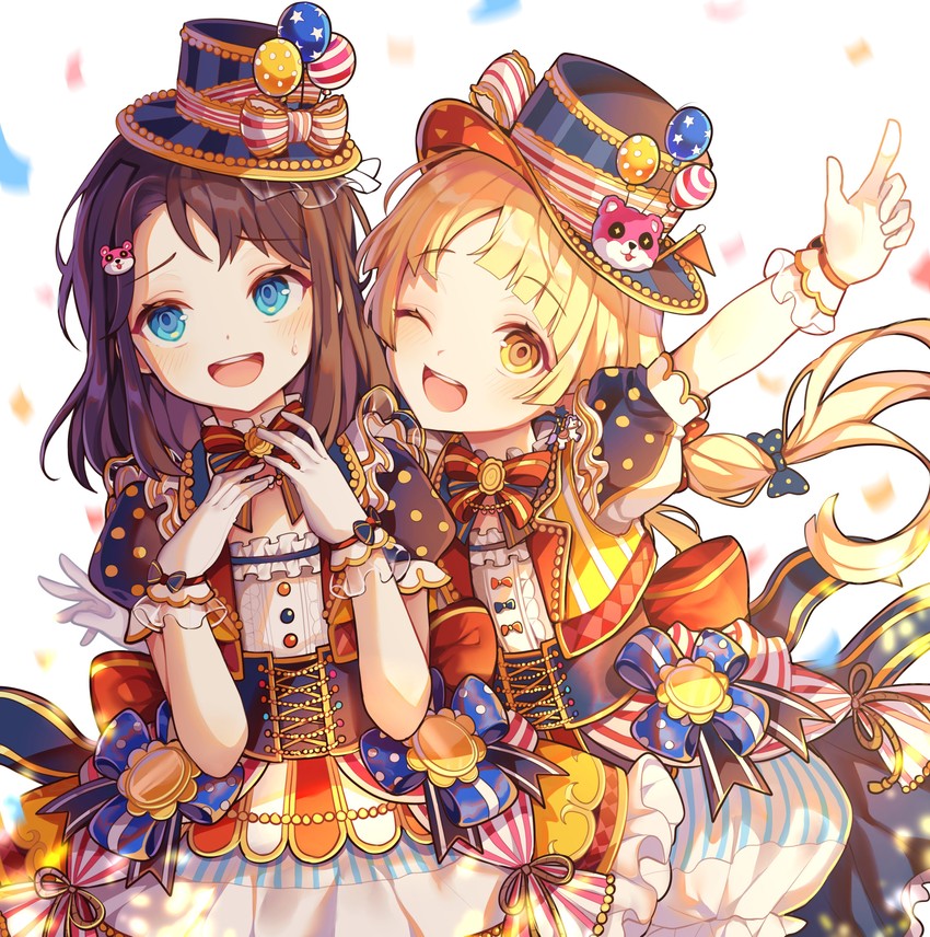 tsurumaki kokoro, okusawa misaki, and michelle (bang dream!) drawn by ha_youn