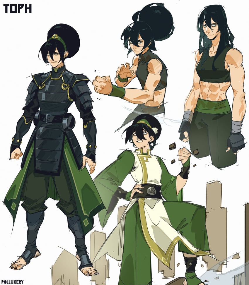 toph beifong (avatar legends and 1 more) drawn by polluxery