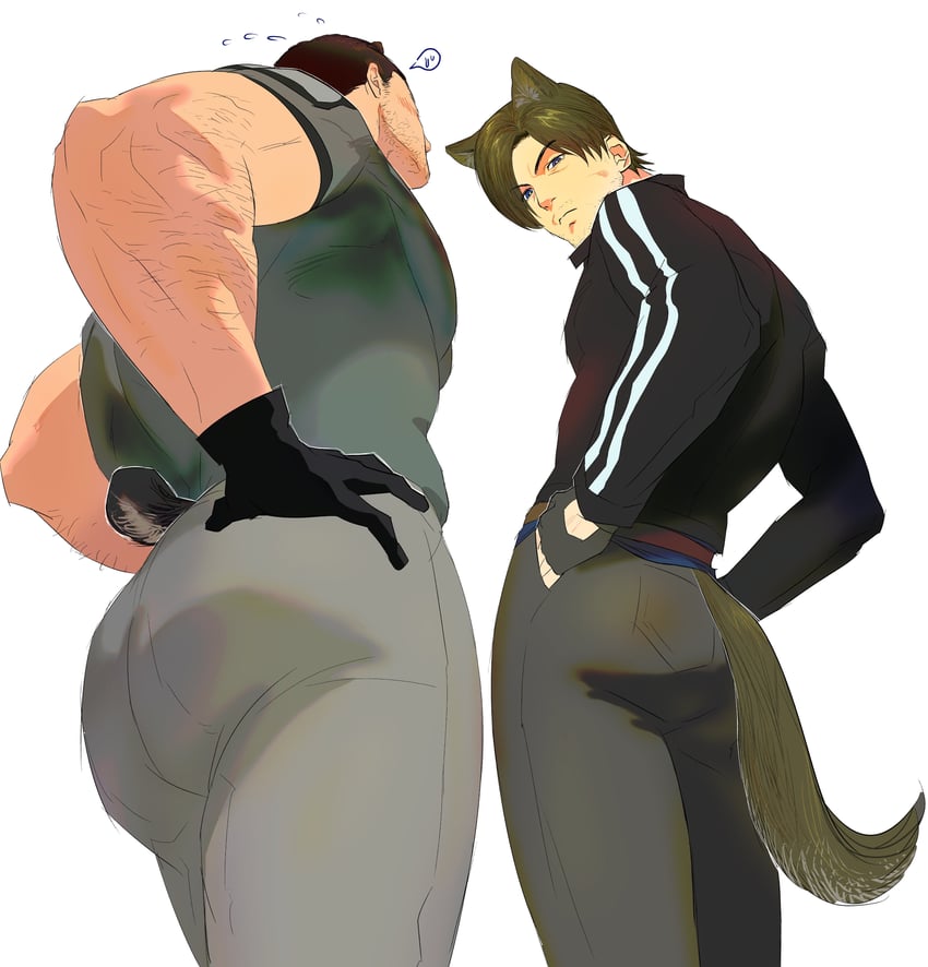 leon s. kennedy and chris redfield (resident evil and 1 more) drawn by 123456dyom