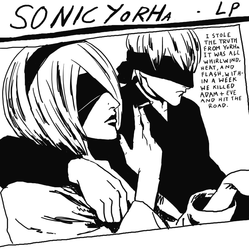 2b and 9s (nier and 3 more) drawn by barfchan