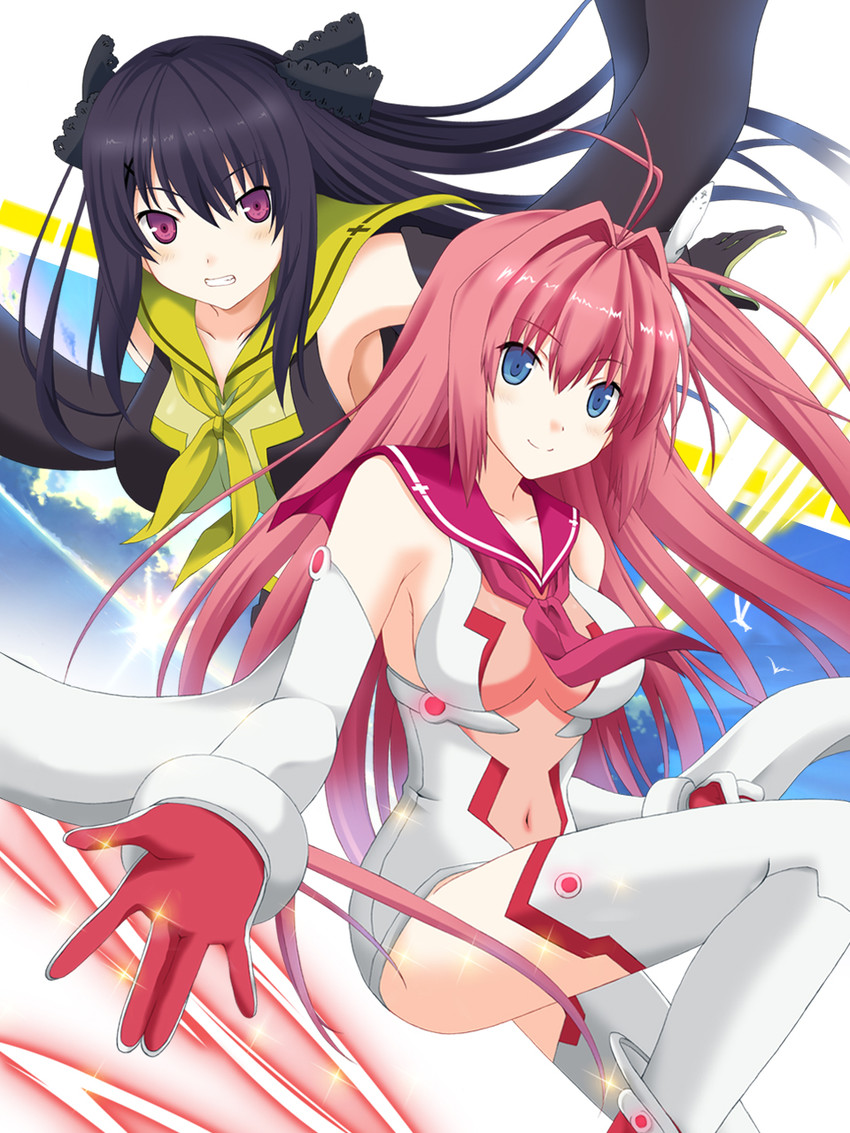 tobisawa misaki and kurashina asuka (ao no kanata no four rhythm) drawn by kagura_ittou